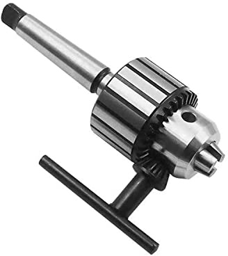 HFS(R) Drill Chuck with #2 Morse Taper Arbor and Chuck Key 3-Jaw for Lathes Drilling Machine 1/32-1/2 (1-13mm)