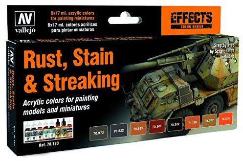 Vallejo Model Color Effects Set 70183 Rust, Stain & Streaking (8) by Scratchmod