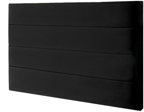 Elixir Furniture Khul Headboard for Divan Beds Furniture Bedrooms Plush Velvet (Black, King Size 5 FEET, Height 36 INCHES)