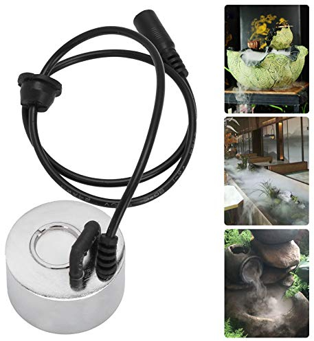 Jeffergarden Fogger Mist Maker, Mini Stagno in Lega di Zinco Fontana da Giardino Fogger Accessori per Fontana da Esterno per Interni Stagno Serbatoio per Pesci Macchina per Nebbia 60cm, 24V