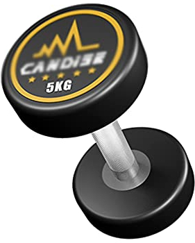 GEREP 2.5/5kg Kurzhanteln Hanteln mit Ergonomisch Gebogener Rutschfeste Hantelstange Gewichtheben für Trainingsgeräte/Schwarz / 5kg