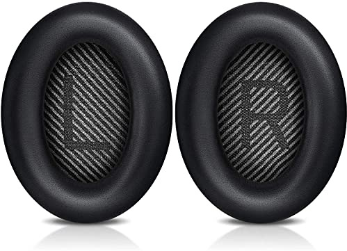 BINGLE Bose Replacement Earpads for QuietComfort 15 QC15 QC25 QC2 QC35/Ae2 Ae2i Ae2w/SoundTrue & SoundLink and Quiet Comfort 35 II (QC35 II),Ear Pads Cushions with Softer Leather(Black)