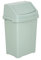 JMS we create smile 8L/25L/50L Litre Plastic Swing Lid Bin Waste Recycle Dustbins Rubbish Trash Refused Bins (Silver Sage, 25 LITRE)