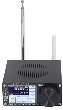 ATS25X2 Récepteur Radio Pleine Bande, récepteur DSP FM LW MW SW SSB Shortwave avec écran Tactile Couleur de 2,4 Pouces, enregistreur Radio Portable, boîtier en Alliage d'aluminium
