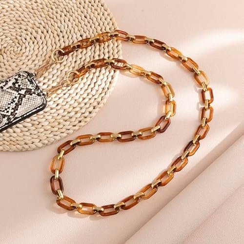 QIUMING 1 pièces Mode 120 cm téléphone Sangle Long Style Acrylique incliné Suspendu bandoulière téléphone chaîne Femmes Anti-Perte téléphone Portable Bijoux Accessoire