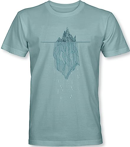 Natur T-Shirt Herren : Eisberg - Kletter Männer - Geschenk für Wanderer - Bergsteiger Outdoor Ausrüstung Klimawandel Shirt (L)
