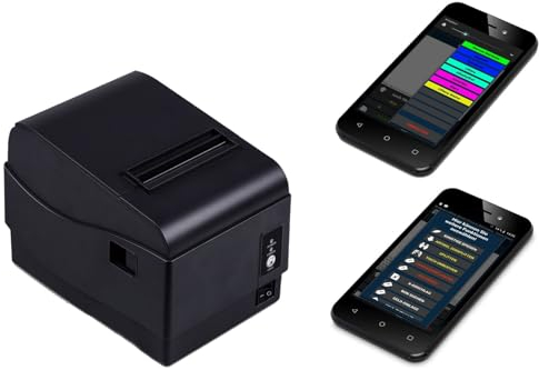 Mobile MINI-Kasse für Gastronomie (Biergarten, Restaurant usw) mit 2x5,5 Kellnerterminal Bondrucker, Gastro-Kasse, Restaurant-Kasse