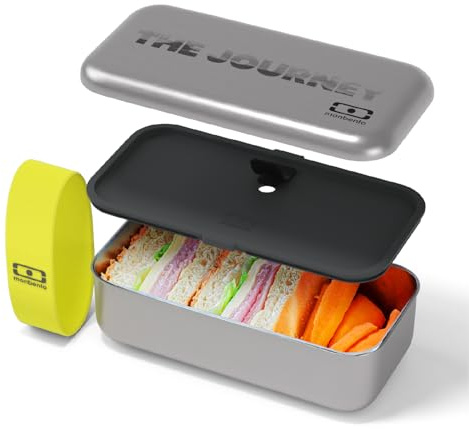 Monbento - Boîte alimentaire en acier inoxydable MB Sense The Journey - Couvercle hermétique, compatible four et micro-ondes