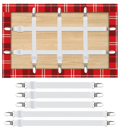 Tischdeckenklammern, 5 Stück Tischdeckenklammern für Draußen, Tischdeckenklammer für Picknicks, Grillen, Parties und Weihnachtsfeiern - Tischdeckenklammern für Tischplatten, ohne Begrenzung der Dicke