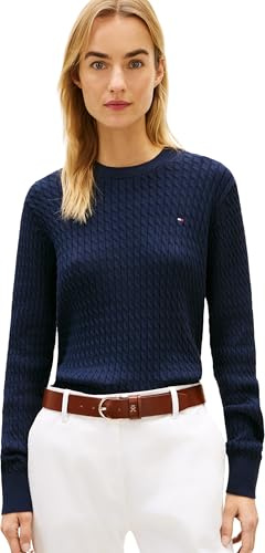 Tommy Hilfiger Jersey Mujer Cable Fine con Punto Trenzado