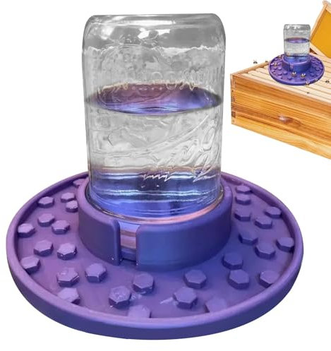 Yorajuy Bienenbewässerungsstation Einmachglas, Bienenwasserspender,Bienenfutterspender für Bienenstöcke, Einmachglas - Gartenbecher, Zuckerwasser- und Eingangsfutterspender, effizientes Einmachen von