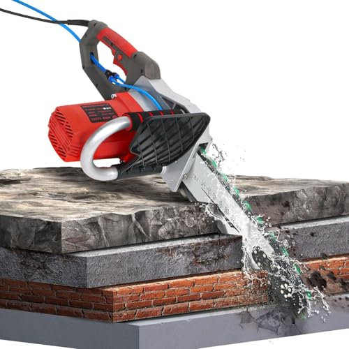 HLGKBY Scie à béton, scie à béton, Machine de découpe de Mur de 48 cm, Machine de découpe de rainures murales électrique avec Suppression de la poussière alimentée en Eau pour rainurer Le béton