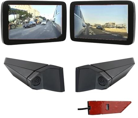 Car Backup Camera 5.5 Inch Electronic Digital Side View Mirror Camera Monitor 462 DVR BSD Voice Alarm Touch Screen With Blind Spot Systems Car Camera