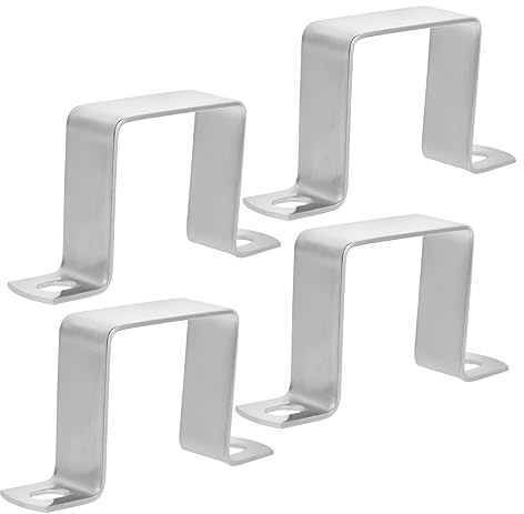 PENIKOKO Morsetti Confezione da 4 Pezzi Quadrati 2x2 Pollici Supporto Base Resistente a Vento Forte per Tubi in Acciaio Inox 304 per Progetti di Installazione e Navi