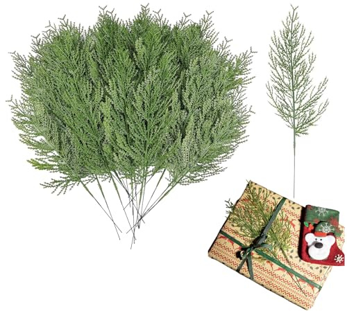 31 Artikel deko tannenzweige, Künstliche Tannenzweige, Gefälschte Tannenzweige Kunsttanne, Künstliche Kiefernblätter, 34cm Künstliche Kiefernzweige Kunststoff Für Hochzeiten Weihnachtsverzierung (A)