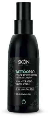 Skön TattöoPro - Crema Idratante Viso e Corpo Tatuaggi, Lozione Ravvivante del Colore con Acido Ialuronico e Niacinamide - Calma i Rossori e Lenisce le Irritazioni, per Tutti i Tipi di Pelle, 100ml