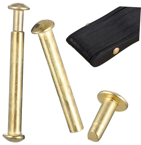 BAZEITFLOW 2 set Perni Ventaglio in Acciaio Inox Rivetti e Controdadi per Riparazione Astine Ventaglio Accessori per Ventagli Fissaggi Resistenti e Lucidi