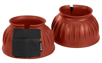 4Horses Hufglocken Classic, robuster Pferde-Hufschutz aus Gummi, Doppelklettverschluss, Schutz vor Ballentritten