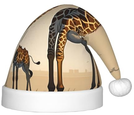 WZYCWB Cappello per festa di Natale con giraffa madre e bambino, regalo per attività scolastiche per bambini, decorazione per le vacanze di Natale