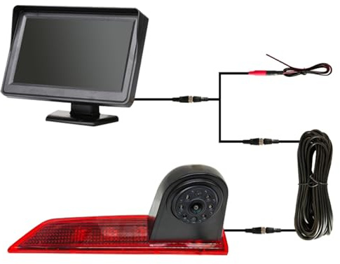 Caméra Recul Stationnement Pour Ford Pour Transit Pour Custom 2006 2007 2008 2009 2010 2011-2021 Caméra Recul Haute Définition Voiture Vision Nocturne Stationnement Arrière(A Desktopdisplaycamera 12V)