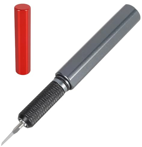 Portable Model Scriber with Tungsten Steel Blade Ergonomic Model Scribing Chisel for Automobile and Airplane Kits(0.1mm)