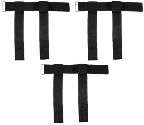Cabilock Correas Ajustables para Tobillos y Pies 3 Piezas Negras, Accesorio de Entrenamiento de Piernas Antideslizante, Correa de Peso para Ejercicio en Gimnasio y Fitness