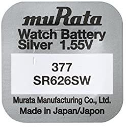 Seller-Max Murata ehemals Sony Sony Uhrenbatterie x10 Zelle Batterien Button Silber-Oxid 1,55 V-377 SR626SW ag-4 (Bulk Pack von 10)