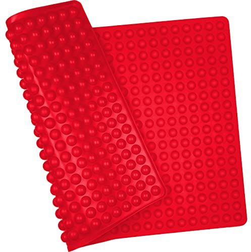 Newaner Tappetino da forno in silicone, Tamponi in silicone per sostituire la carta da forno, tappetini da forno riutilizzabili, resistente al calore e sicuro per alimenti, senza Bpa(rosso)