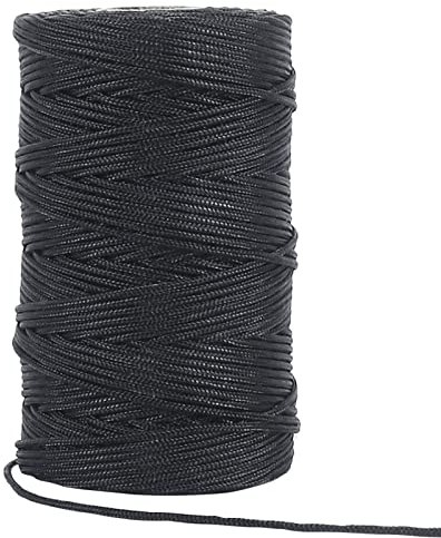 tenn well 1,5 mm Raffrolloschnur, 100 m, geflochtene Schnur, Nylonschnur für Jalousien, Schatten, Bilderaufhängung, Armbandherstellung und Basteln (schwarz)