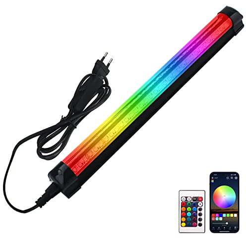 BOSITE Barra de luz LED RGB de 10 W, para pared, con mando a distancia y control de aplicación, iluminación para fiestas en casa, DJ, Navidad, escenario, Halloween