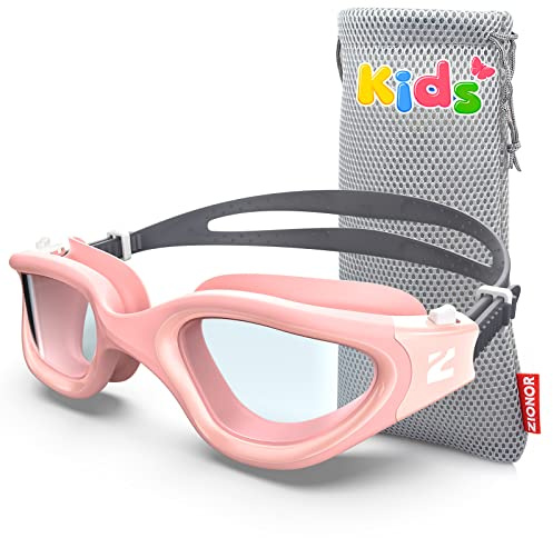 ZIONOR Gafas de natación G1MINI, cómodas, antiniebla, protección UV, para niñas y niños (años 6-14)
