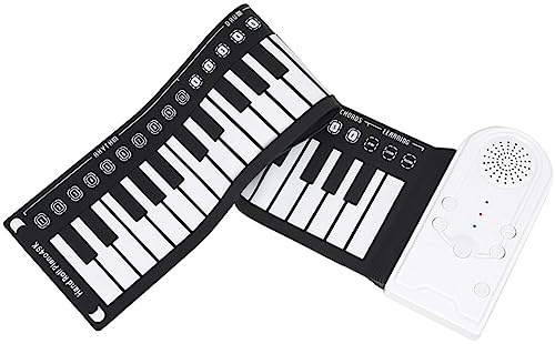 VICASKY Pianoforte Digitale Arrotolabile Portatile 49 Tasti, Altoparlante Integrato, Materiale Silicone e Abs, per Adulti e Ragazzo Ragazza