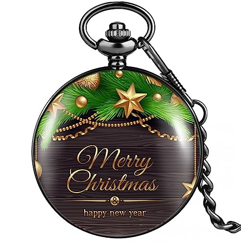 ZALTAS Jultomten Fickur God Jul Serie Kedjeklocka Fob Hänge Klockor Halsband