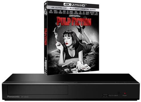 MULTIREGION Blu-ray Player Compatible with Panasonic DP-UB450 MULTIREGION Blu-ray Region A, B & C - DVD Regions 1-8 - Bundle Including Pulp Fiction 4K UHD Disc