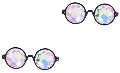 CALLARON 2St glasswear Trinkgläser fraktale Brille Kaleidoskop-Rave-Brille Kaleidoskopbrille Pflegebrille Sonnenbrille schnapsgläser Beugungsgläser Kaleidoskop-Brille elektronisch Kostüme