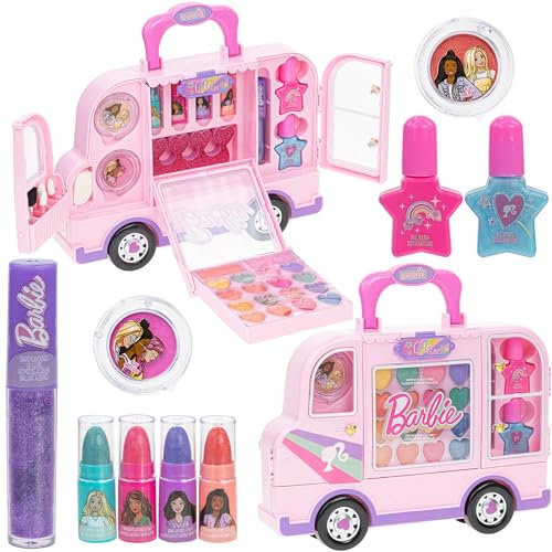 Barbie-Auto-Schminkset für Mädchen, echtes abwaschbares Schminkset, DIY-Schminke für 6, 7, 8, 9, 10, 11 und 12 Jährige von Townley Girl