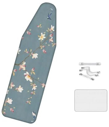 yazilan Extra Large Replacement Ironing Board Cover, 61.8x22.8 Inches, Drawstring Design for Easy Adjustment and Installation, Heavily Padded Ironing Board Cover with Scorch Resistant Pads