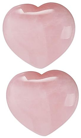 Gogogmee 2 STÜCKE Kristall Charms Schmuck Natürliche Rosa Herzform Halskette