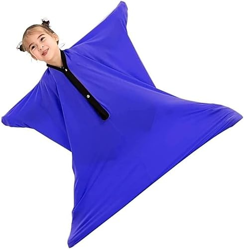 Sensorische Körpersocke For Kinder, Ganzkörpersocke, Dehnbare Ganzkörper-Wickel-Sensorsocke For Kinder Mit Autismus, Angstzuständen, ADHS, Überempfindlichkeit Zur Linderung Von Stress(Blue,M)