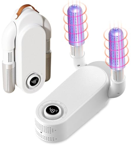 KQWVZ Secador De Zapatos Eléctrico, Secador De Botas, Botas Secadoras con Temporizador, Plegable Secador Botas Esqui, Secador de Guantes y Calentador, Elimina Eficazmente los Olores para Zapatos