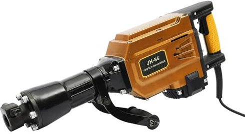 WooDerson 1700W Electric Heavy Duty Jack Hammer 220V Electric Demolition Jack Hammer, Electric Concrete Breaker Chisel with Scraping Chisel Flat Chisel Bull Point Chiseln and Carrying Case