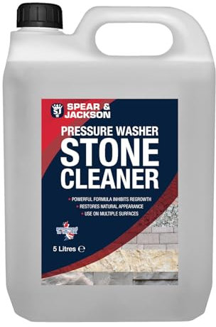 Spear & Jackson Pressure Washer Stone Cleaner, 5 Litres, Heavy Duty Outdoor Surface Cleaner