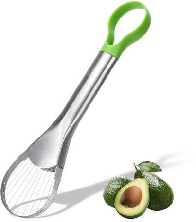 2-in-1 Avocado Pitter and Slicer, Well Made Stainless Efficient Kitchen Tool Dishwasher Safe for Hassle-Free Avocado Prep Sandwiches, Salads