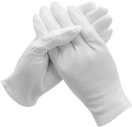 AUTSUPPL 6 paia Guanti da in Cotone Bianco Leggeri Protettivi per Giardinaggio Industria con Comfort e Protezione Mano Riutilizzabili