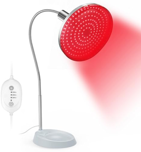 Lámpara Luz Roja 660nm y 850nm, Lámpara de Luz Roja de 200 LED,para Rostro, Atrást, Cuerpo, Muscular, 10/20/30 Temporalizado (No Produce Calor)