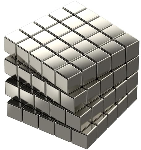 RICOO 5x5x5 NiCuNi Neodym Magnet extra stark Whiteboard Magnete für Magnettafel Mini Magneten starker Halt Supermagnete Minimagnete für Kühlschrank Würfelmagnete 100 Stück