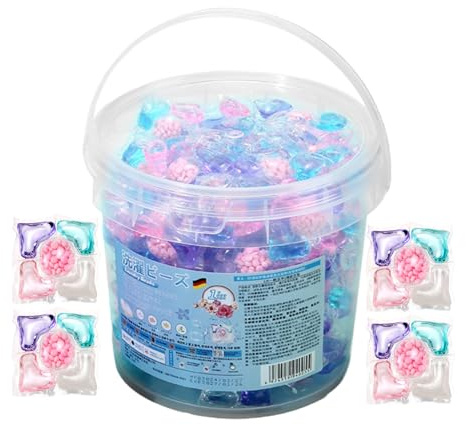 Dosettes Lessive 3-en-1 - Élimine les Taches et Parfume Intensément - Pour Vêtements, Jeans et Textiles Délicats - Idéal Appartement, Étudiants et Maison - Fraîcheur Longue Durée