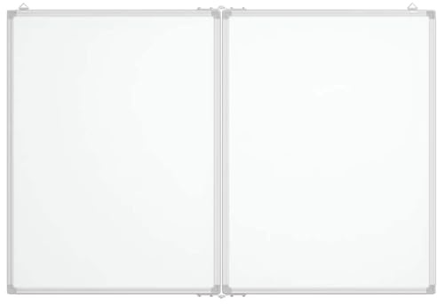 Tableau blanc magnétique pliable en 3 parties 120 x 80 x 1,7 cm avec cadre en aluminium et paroi arrière en métal Forte adhérence magnétique Idéal pour le bureau à domicile, la formation, la