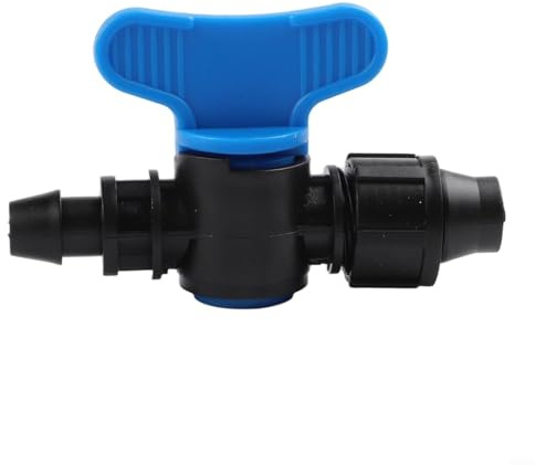 Lot de 50 connecteurs de tuyau de 16 mm avec écrou de verrouillage et robinet à boisseau sphérique pour une performance optimale d'irrigation goutte à goutte
