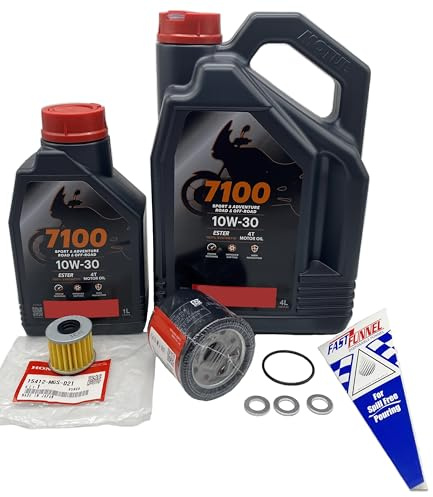Premium Full Synthetic 10W30 Oil Change Kit OEM Oil Filters For Motul Honda Goldwing 1800 GL1800 DCT (Dual Clutch Transmissions Only)